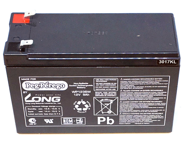 Peg-Pérego originální náhradní článek baterie 12V 9Ah sleva 50%