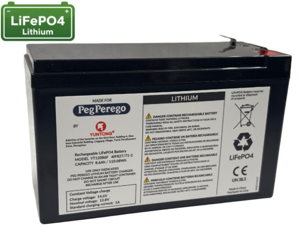 LiFePO4 12,8V/8,6Ah/110Wh, článek baterie